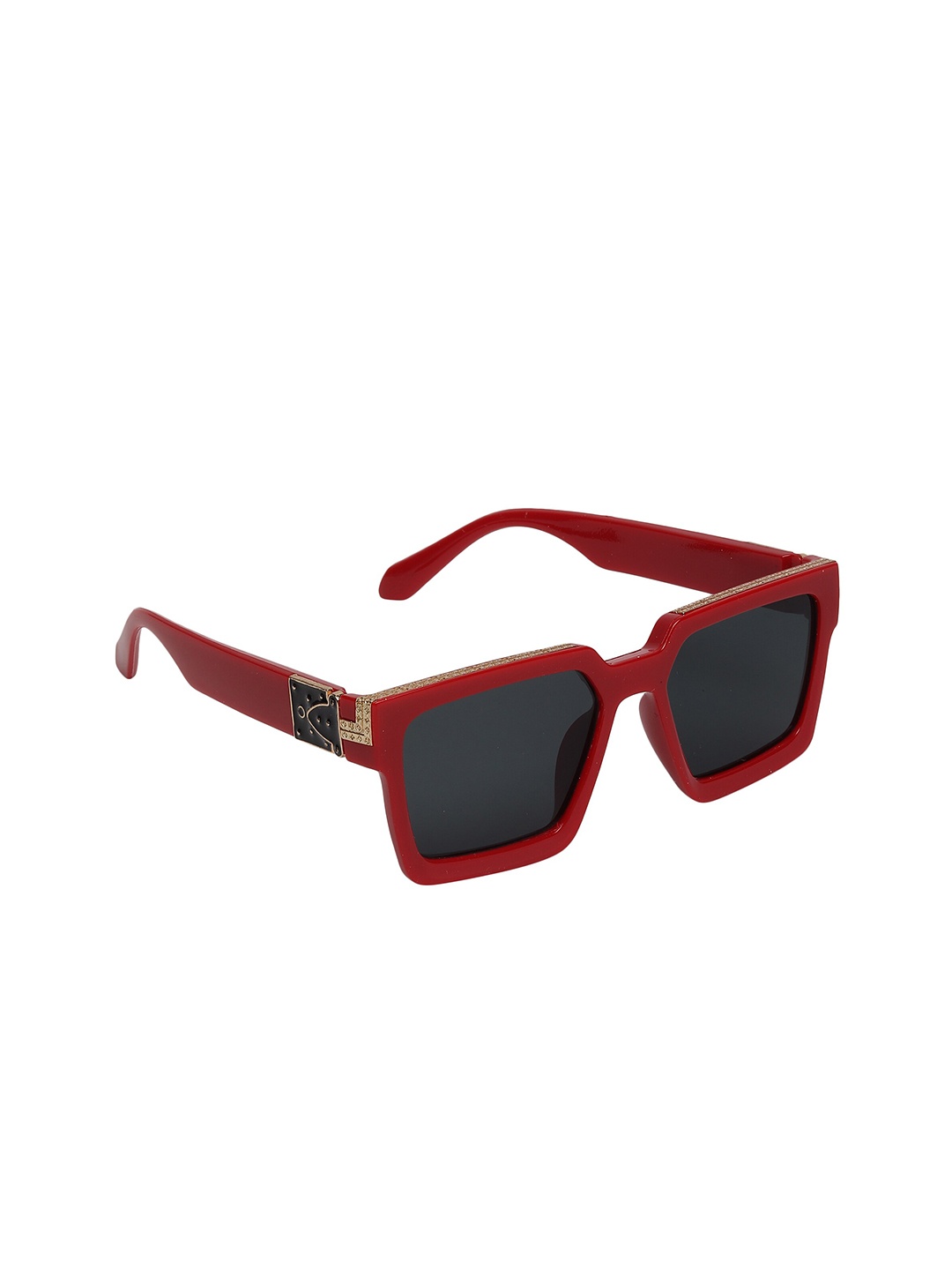 

CELEBRITY SUNGLASSES Unisex Grey UV Protected Lens & Red Square Sunglasses CL-CL