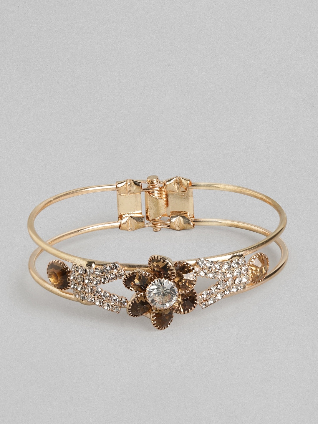 

Anouk Women Bronze-Toned Gold-Plated Cuff Bracelet