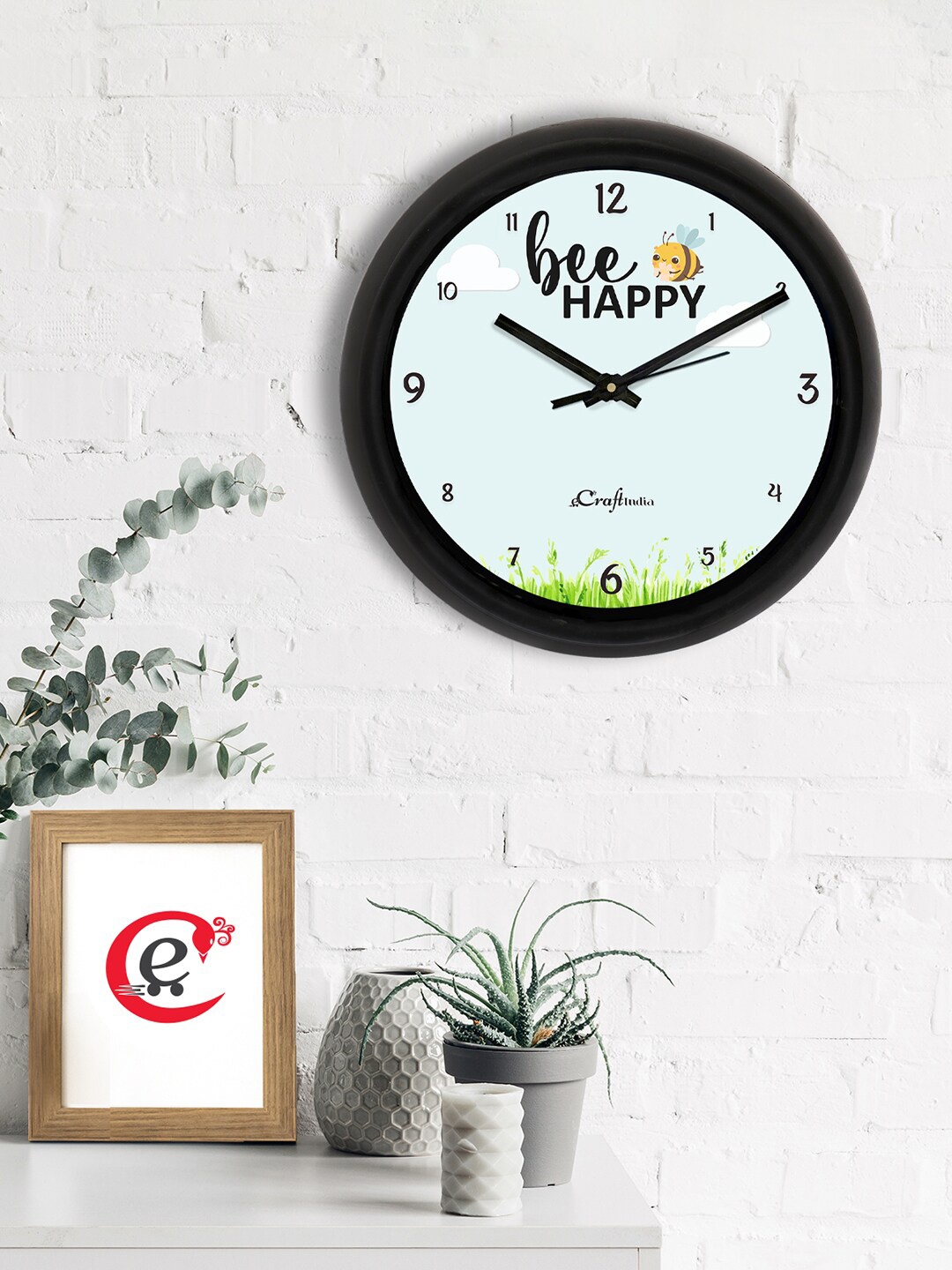 

eCraftIndia Blue & Green Contemporary Analogue Wall Clock