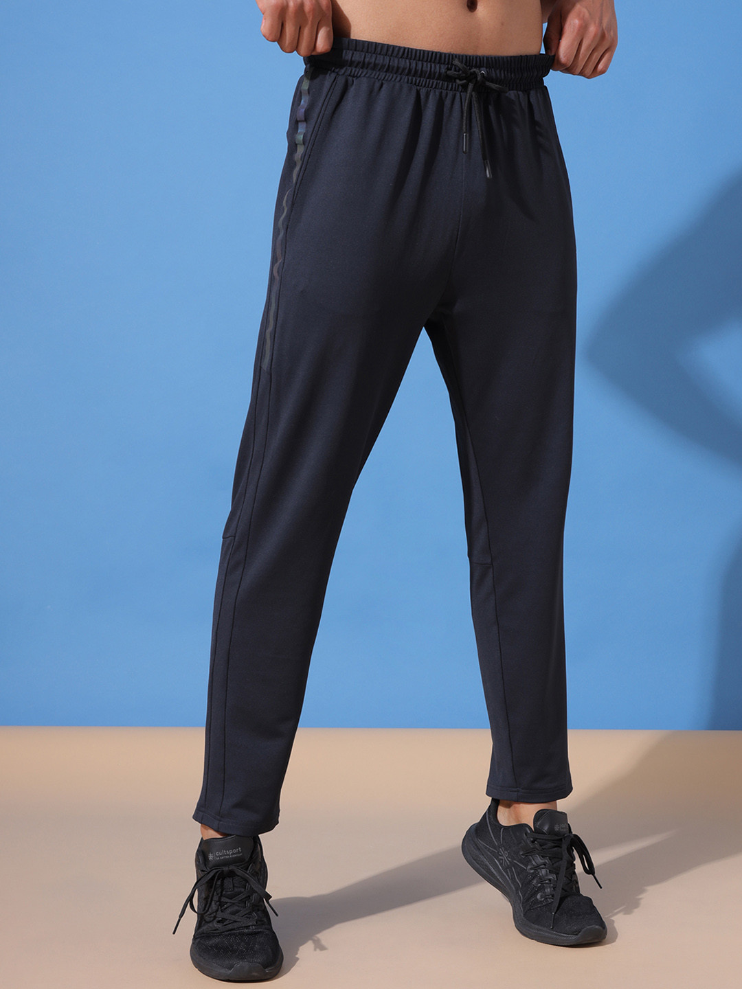 

Cultsport Men Black Solid Track Pants
