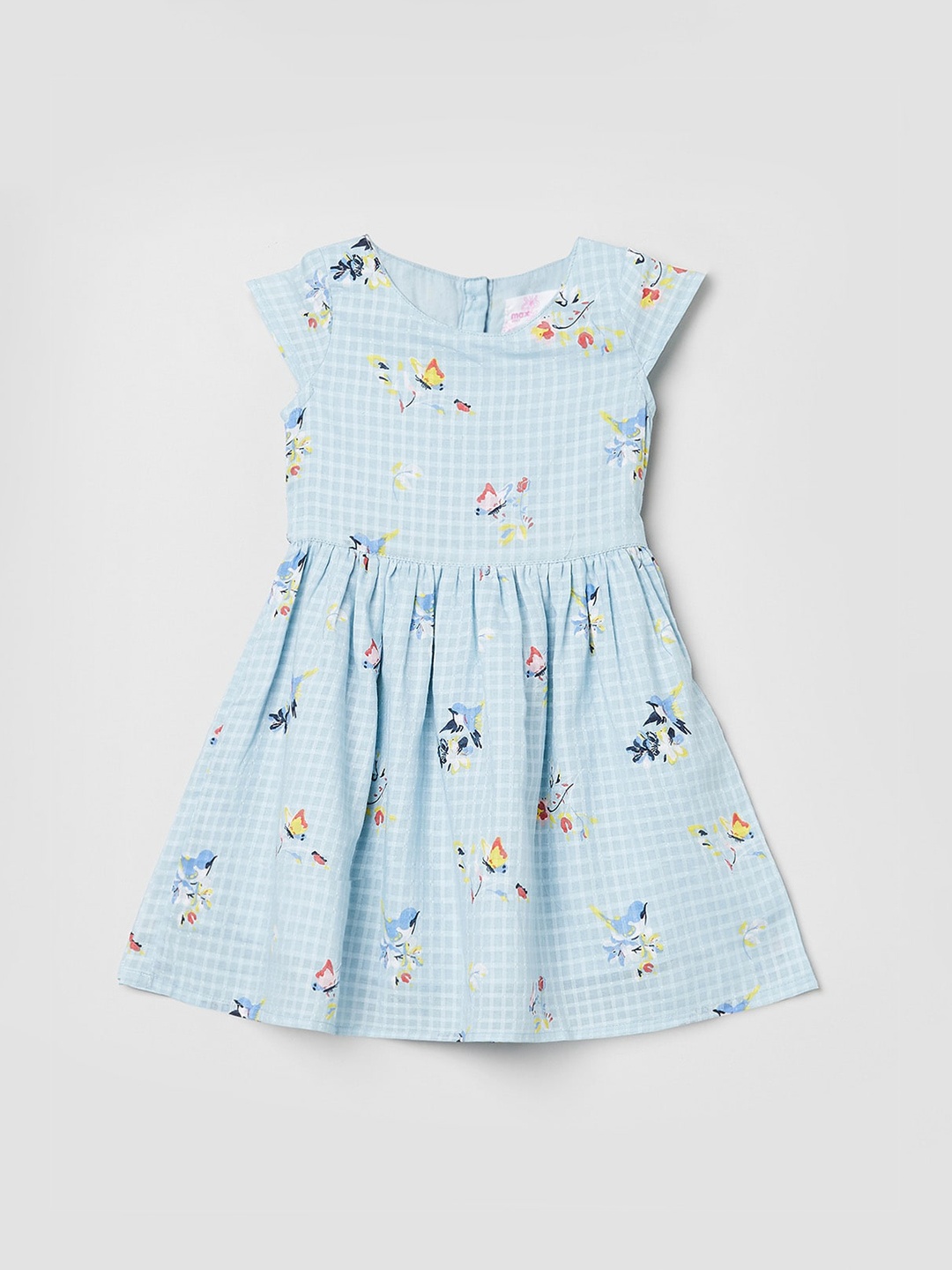 

max Girls Blue Floral Dress