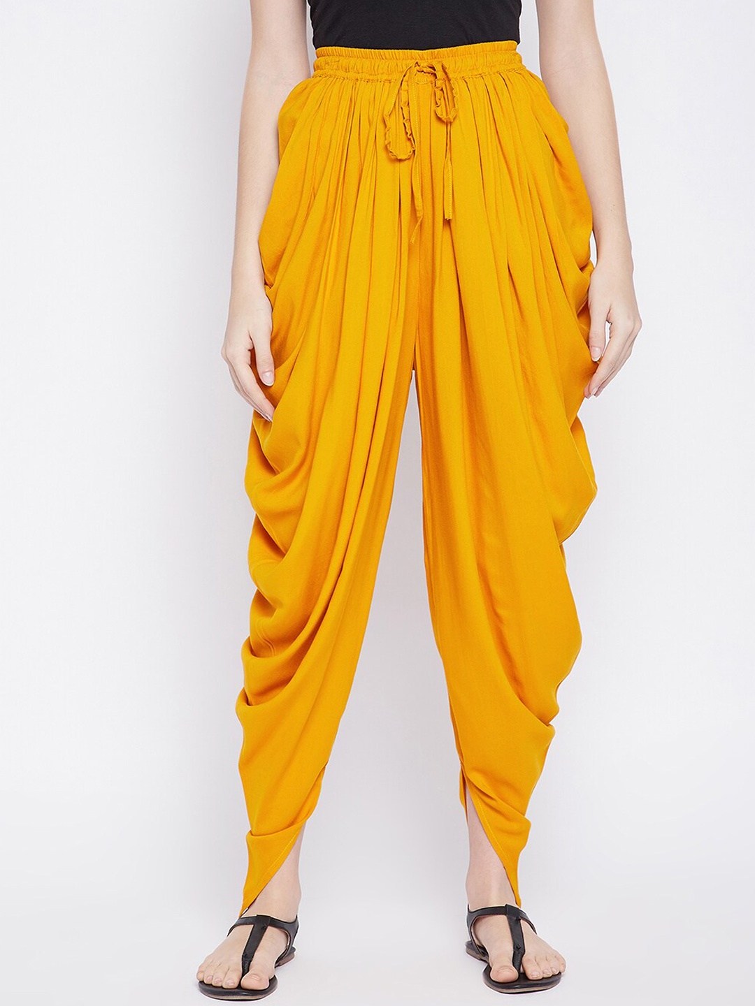

TULIP 21 Women Mustard Yellow Solid Dhoti Pants