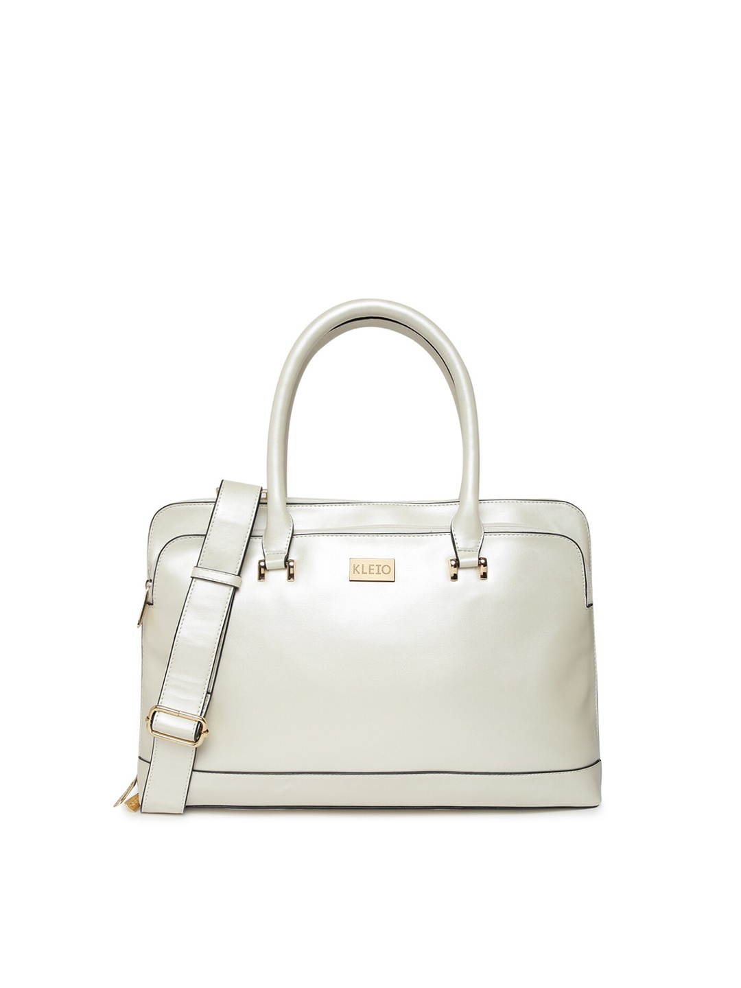 

KLEIO Women Laptop Handheld Bag, White