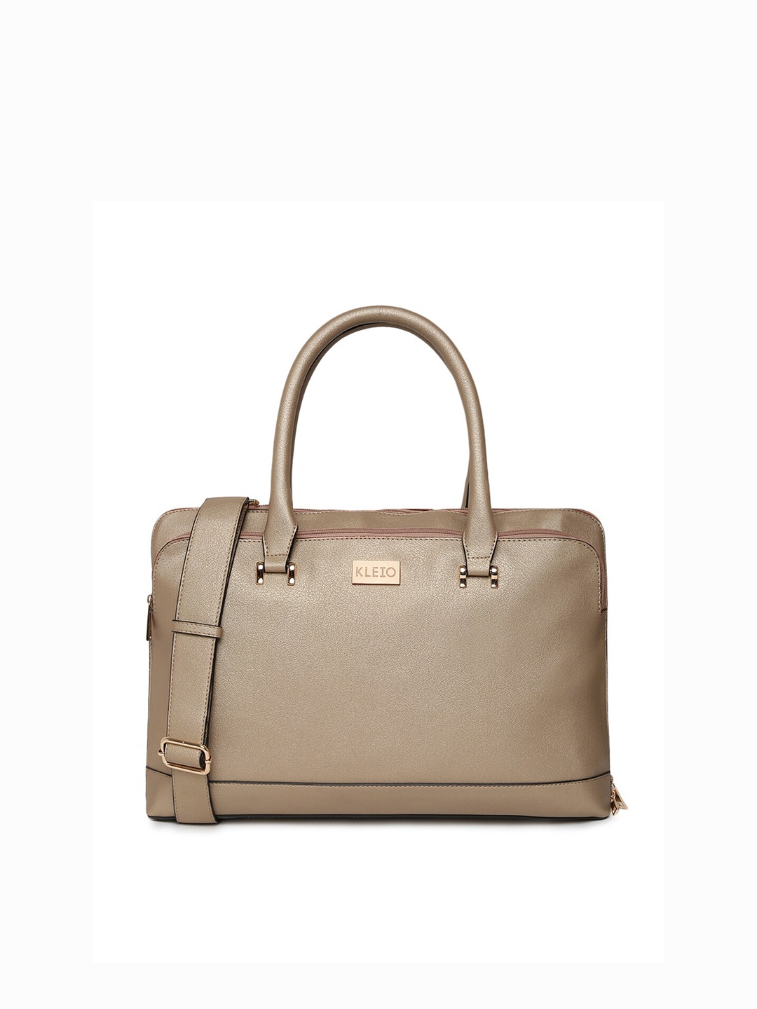 

KLEIO Women Laptop Handheld Bag, Cream