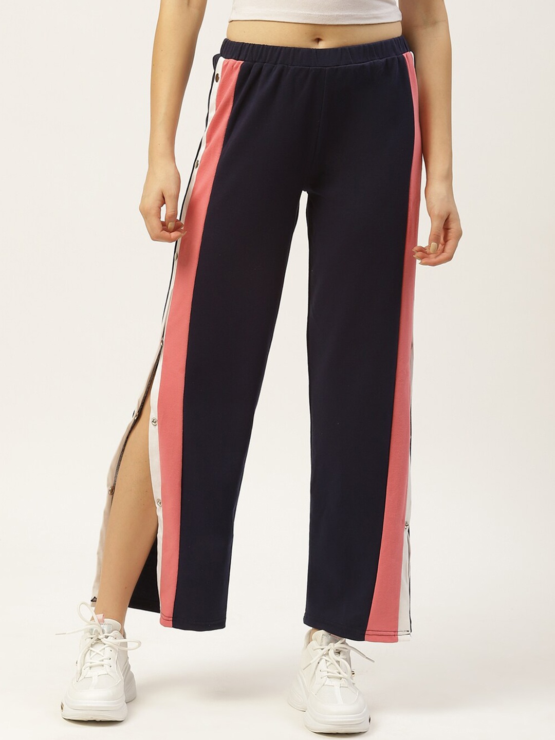 

Laabha Women Navy Blue Solid Track Pants