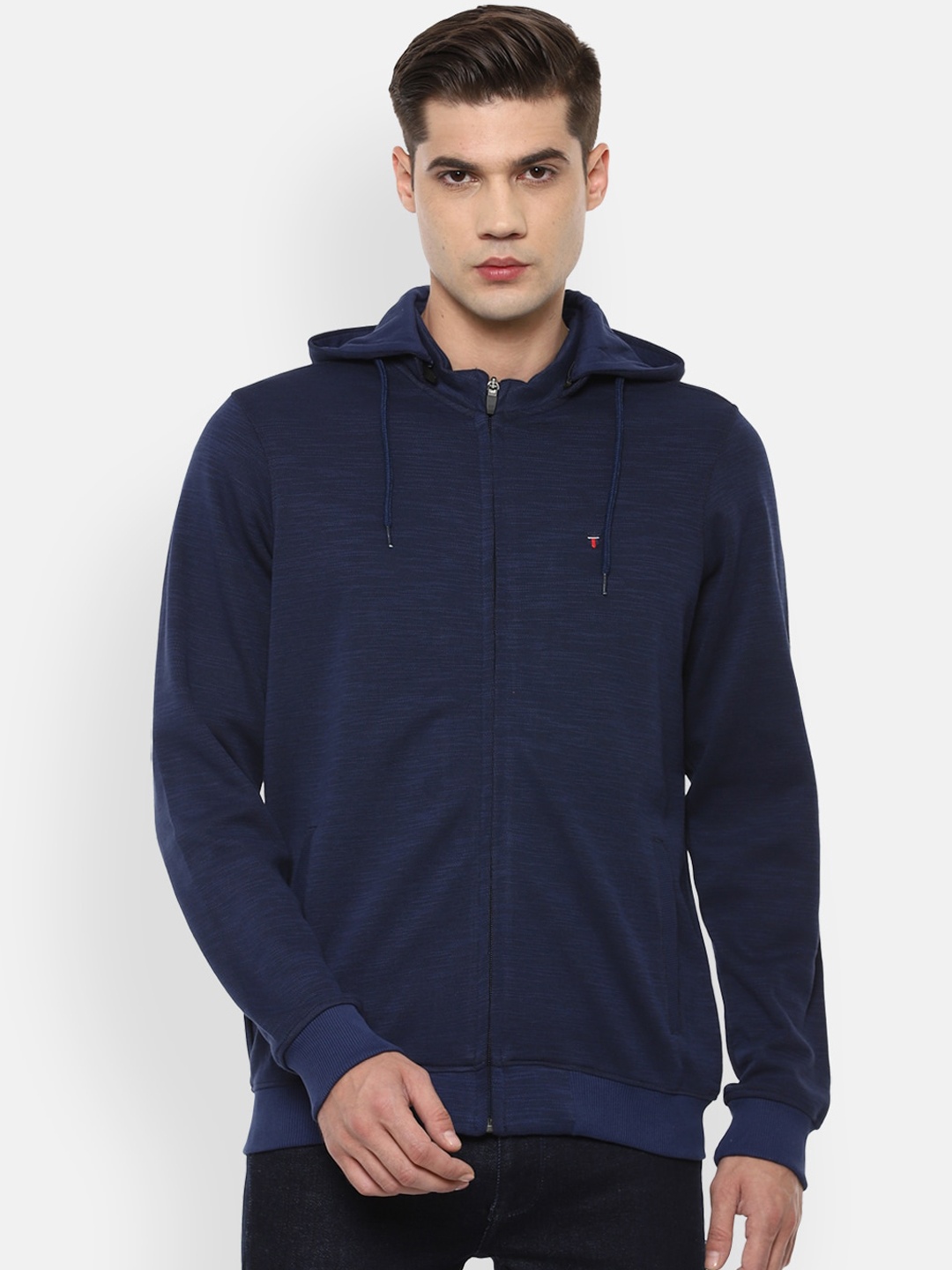 

Louis Philippe Sport Men Navy Blue Hooded Sweatshirt