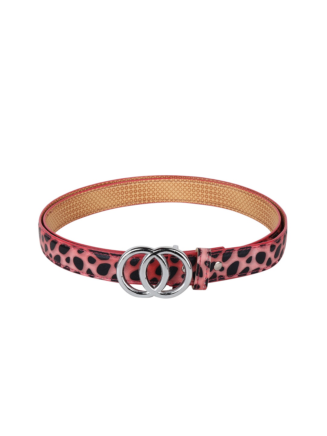 

Swiss Design Women Pink Printed PU Belt