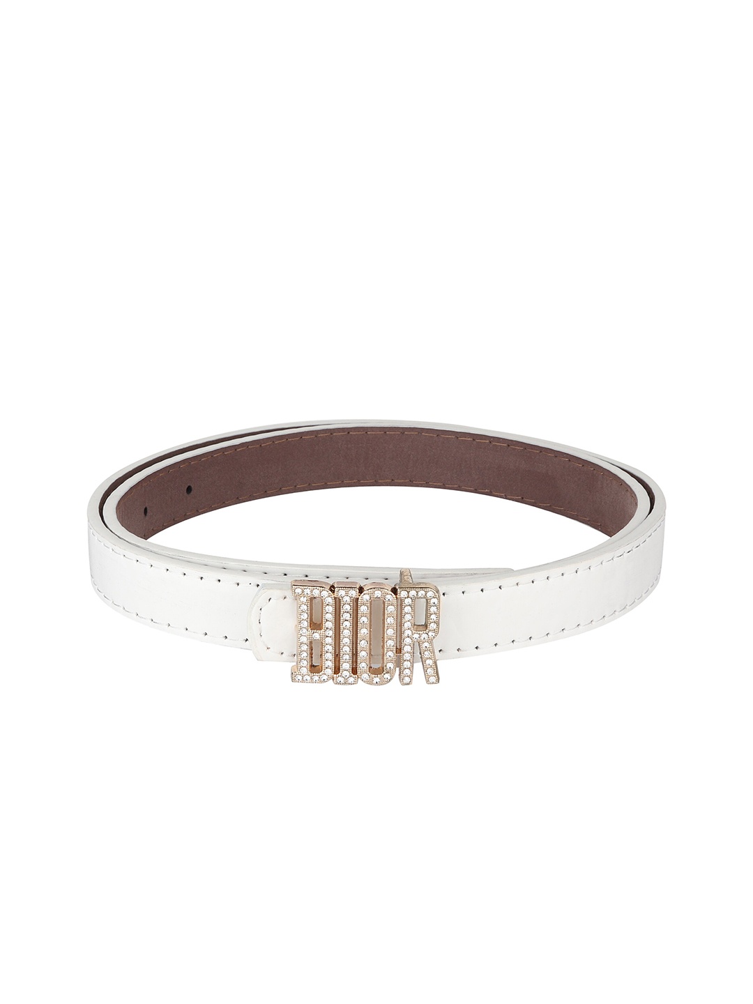 

Swiss Design Women White PU Belt
