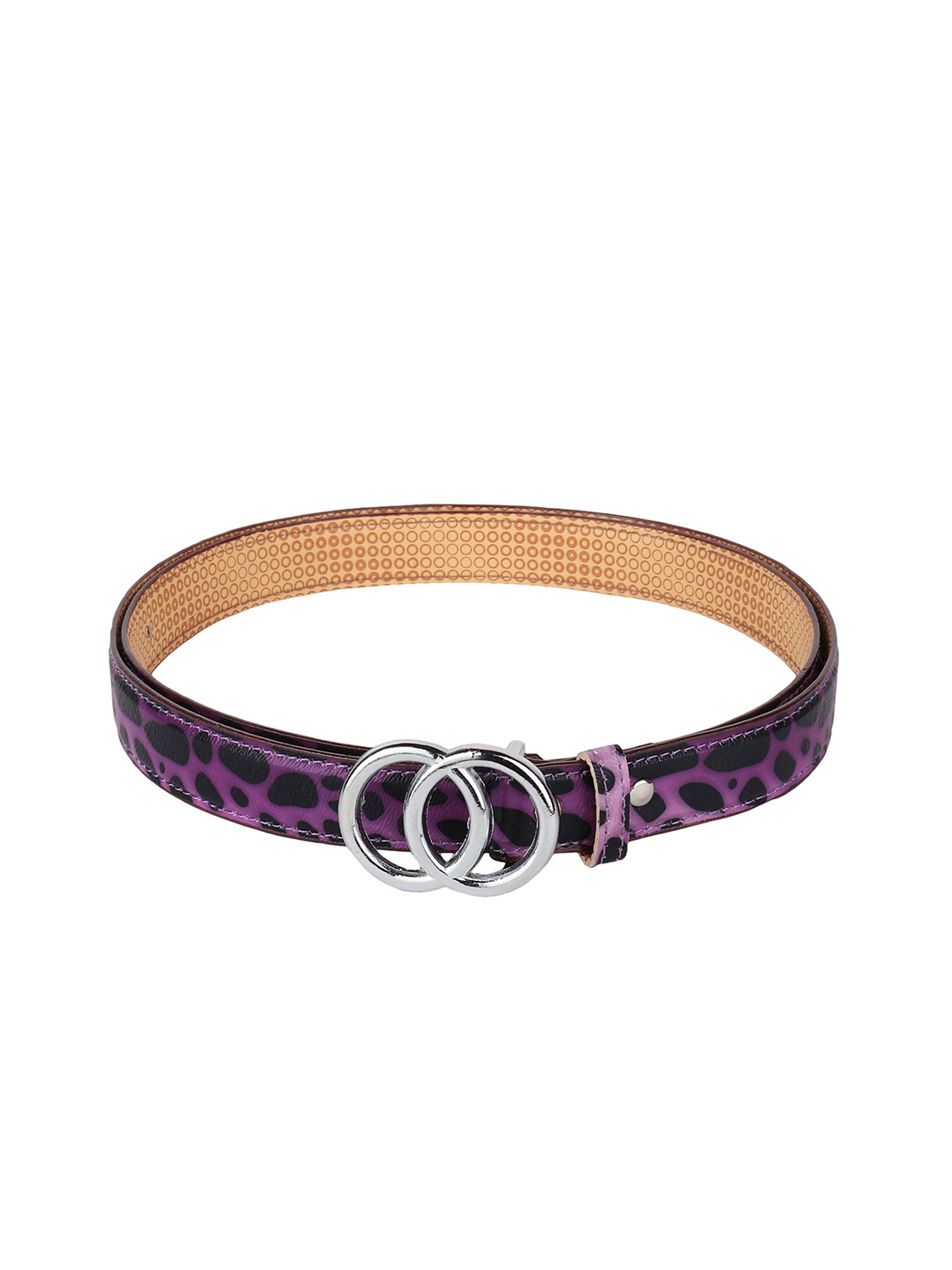

Swiss Design Women Purple Printed PU Belt