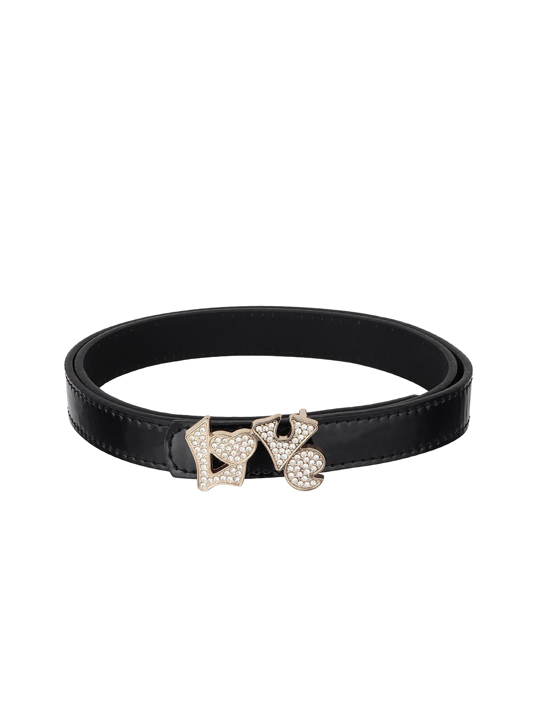 

Swiss Design Women Black PU Belt