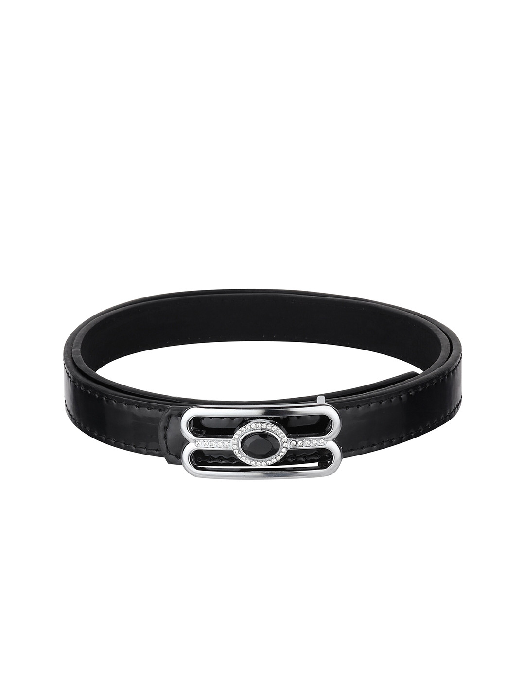 

Swiss Design Women Black PU Belt
