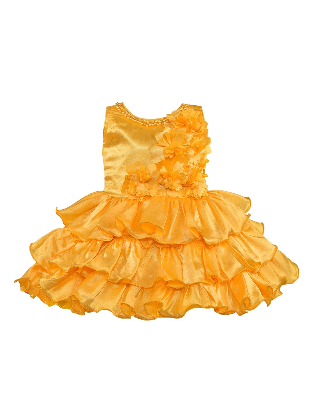 

Wish Karo Yellow Satin Dress