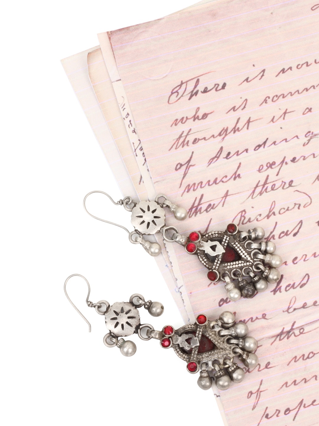 

SANGEETA BOOCHRA Silver-Toned Classic Drop Earrings