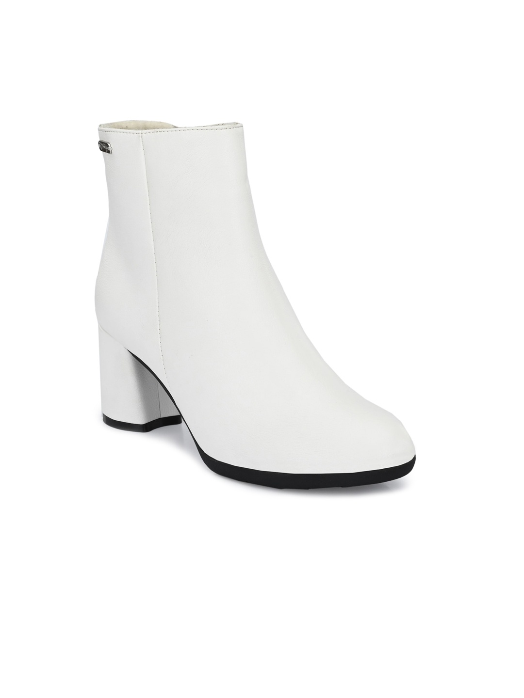 

Delize White Party Block Heeled Boots