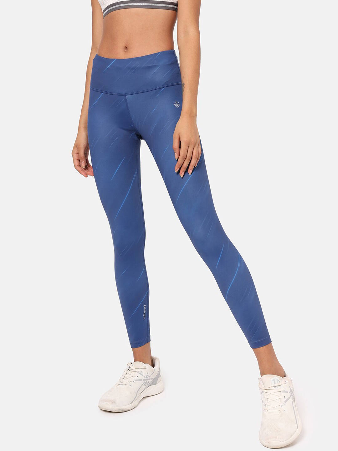 

Cultsport Women Tonal Print High Waist Tights, Blue