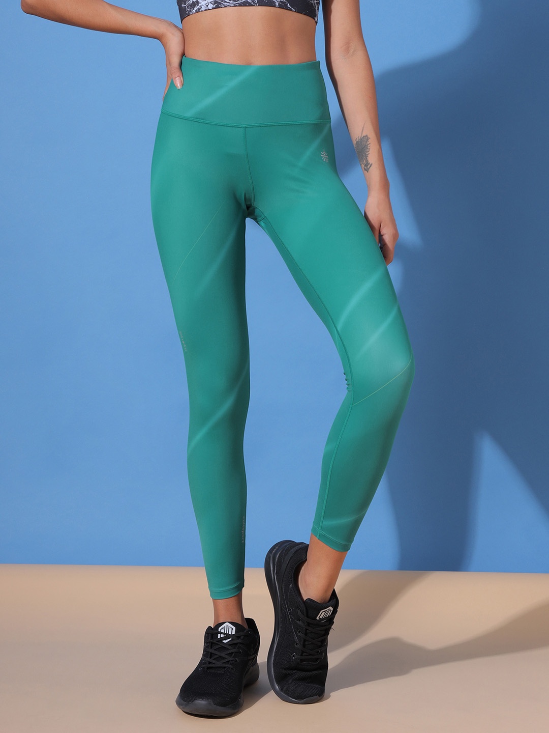 

CULT Women AbsoluteFit Tonal High Waist Tights, Teal