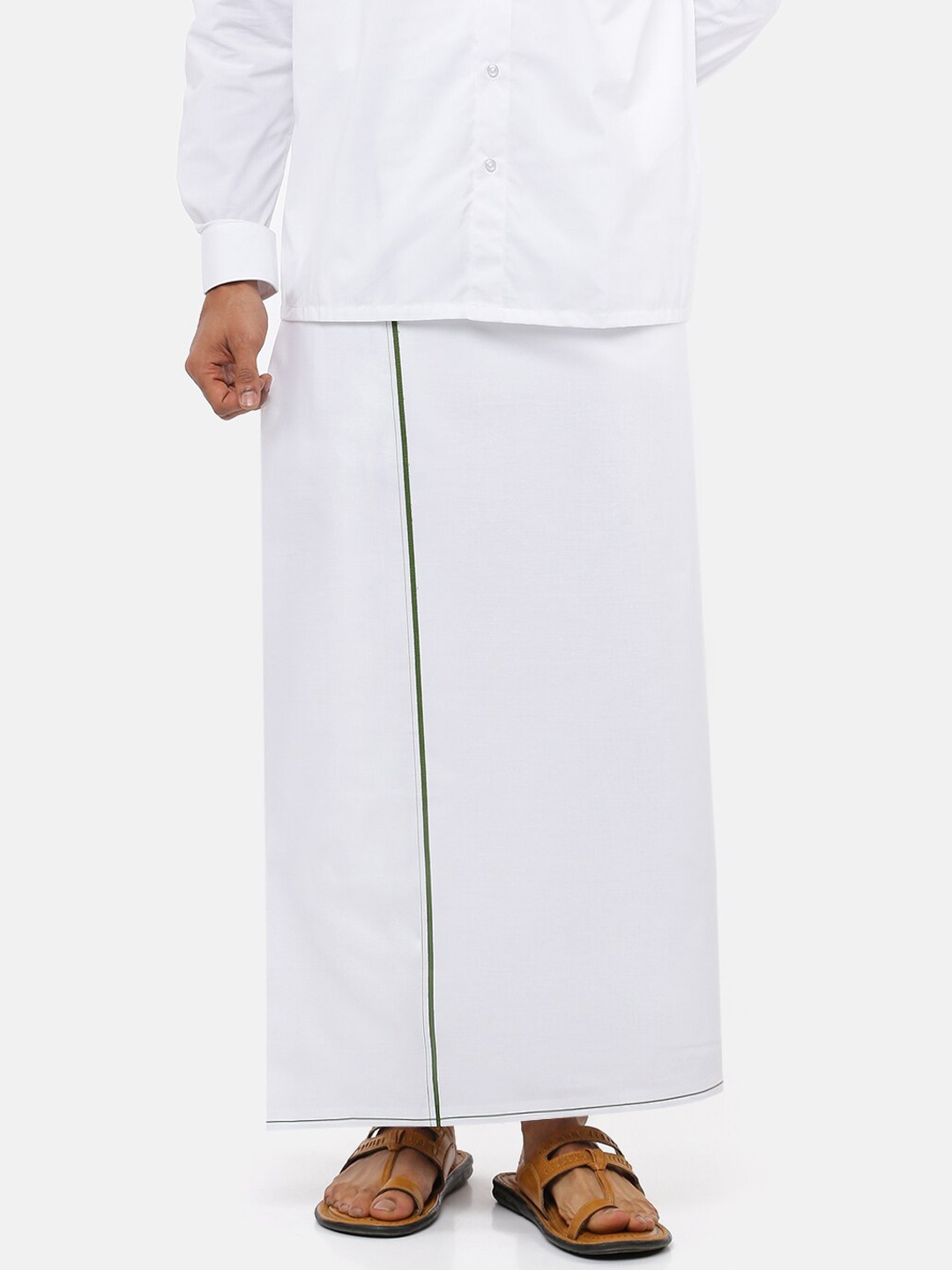 

Ramraj Men White Solid Pure Cotton Dhoti