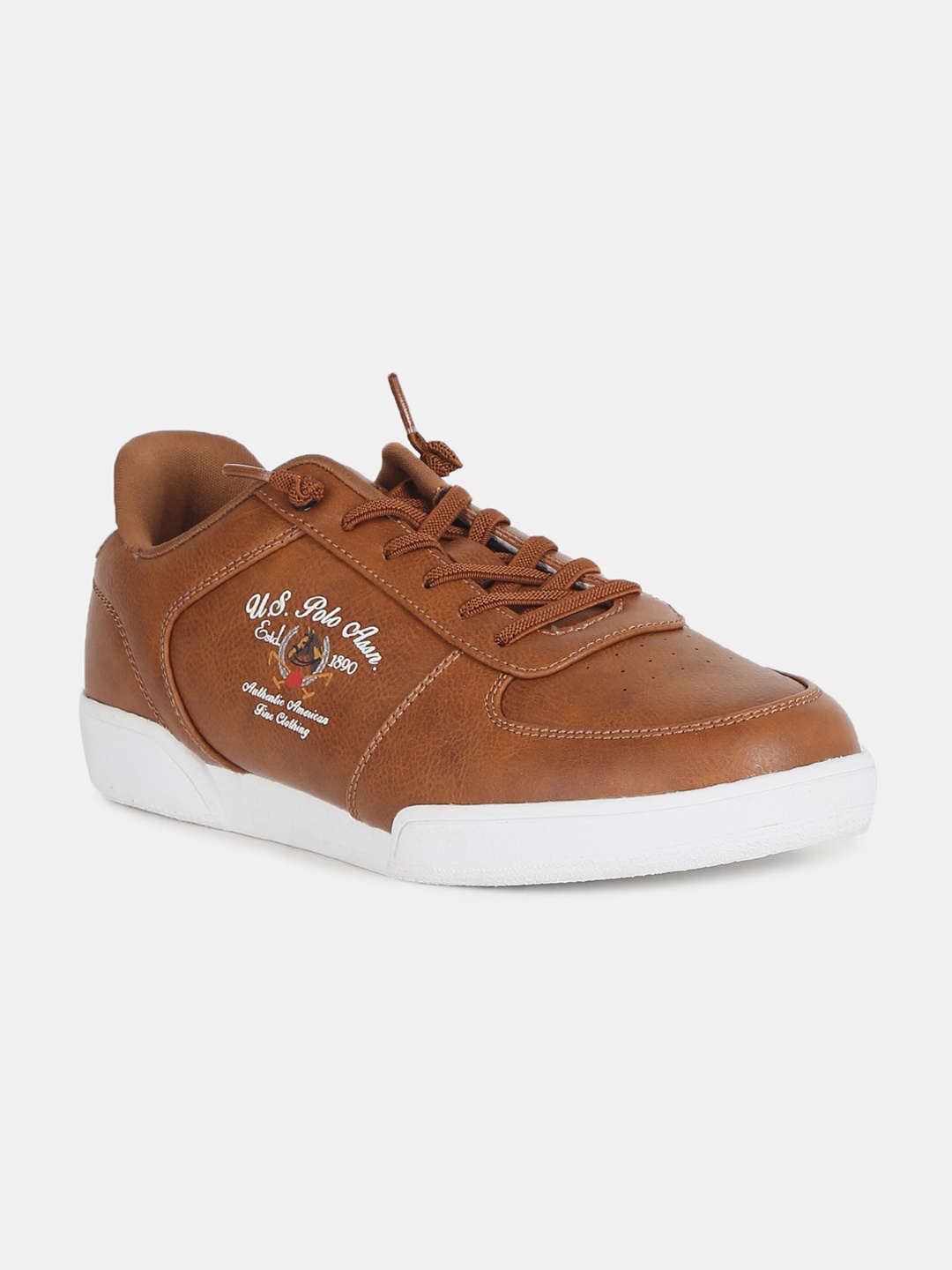 

U S Polo Assn Men Tan Textured Sneakers