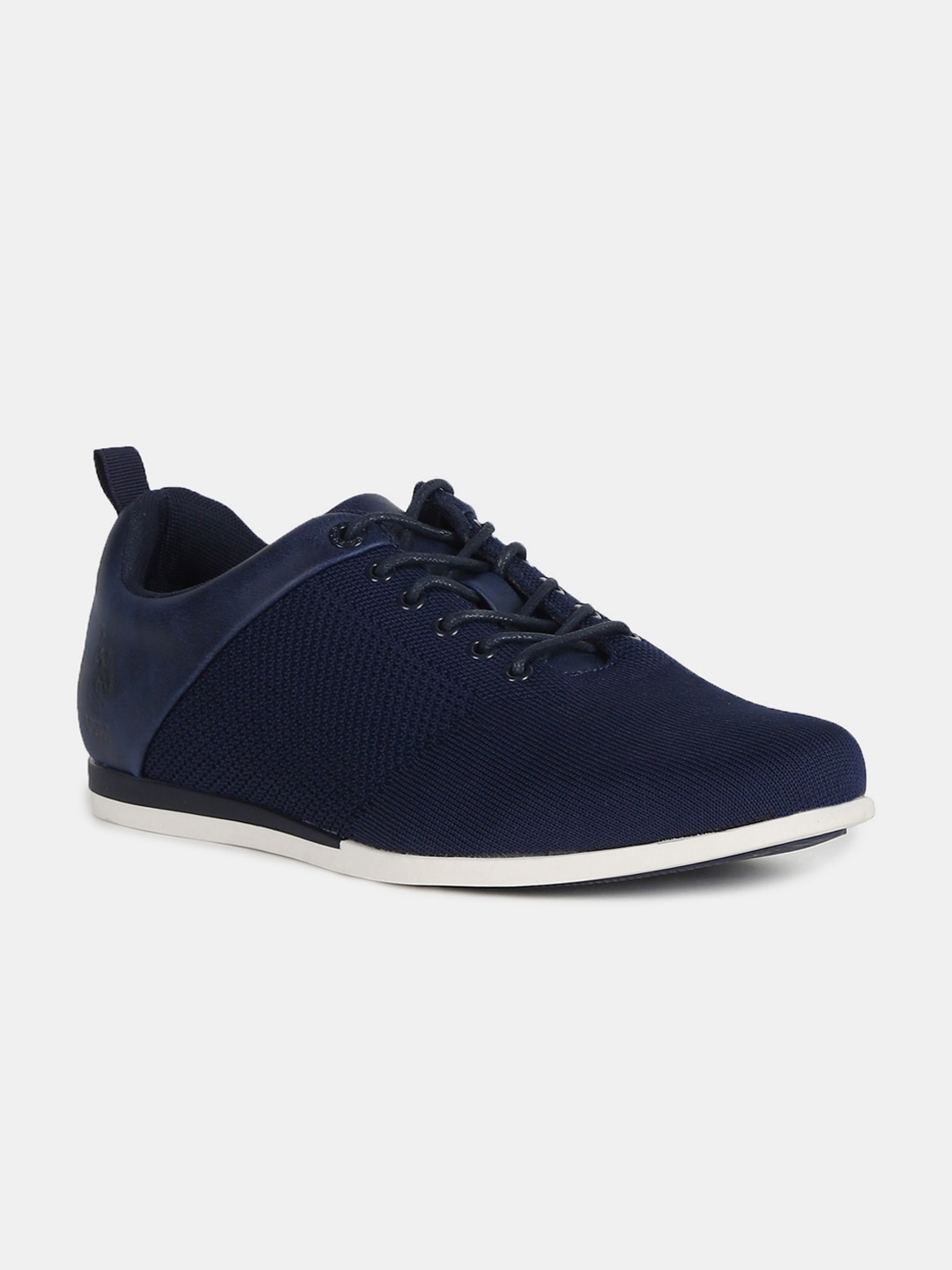 

U.S. Polo Assn. Men Navy JUNIA 2.0 Knitted Smart Casual Oxfords, Navy blue