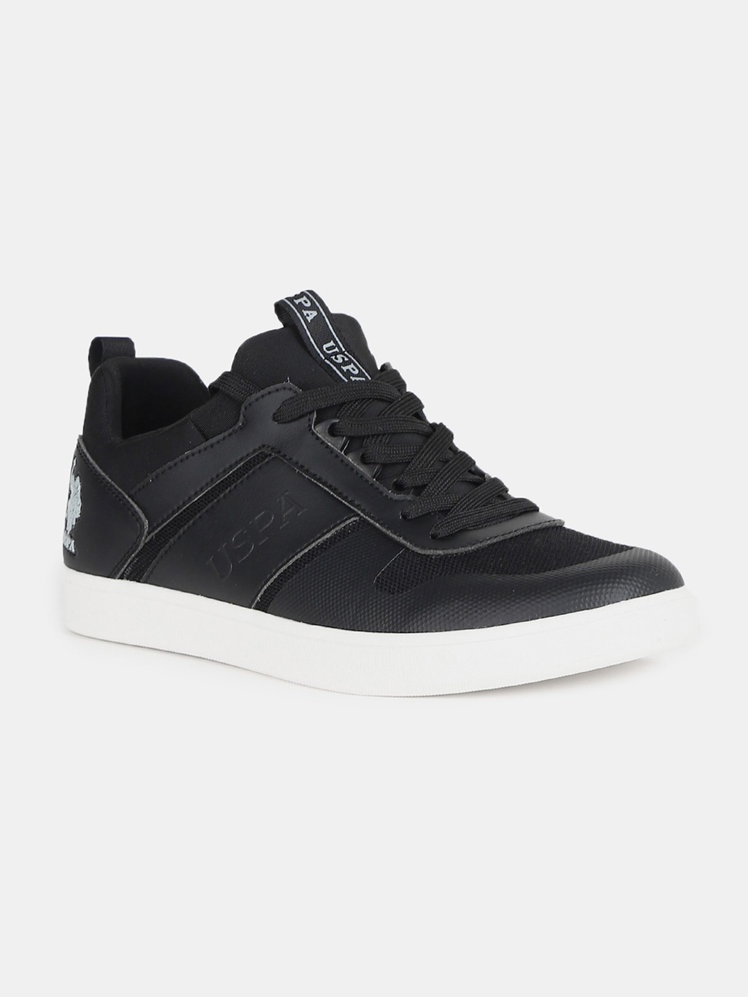 

U S Polo Assn Men Black PU Sneakers