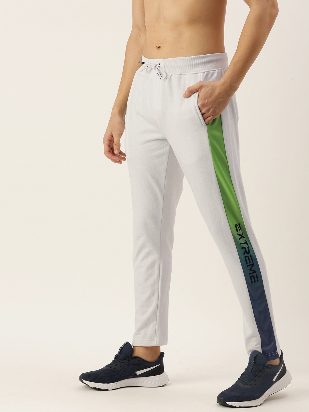 

Flying Machine Mens Double Dyed Regular White Track Pant