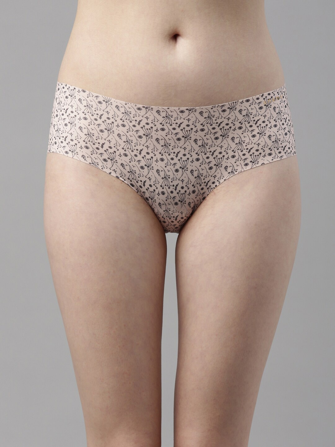 

Enamor Women Beige & Black Printed Cotton Hipster Briefs PH01