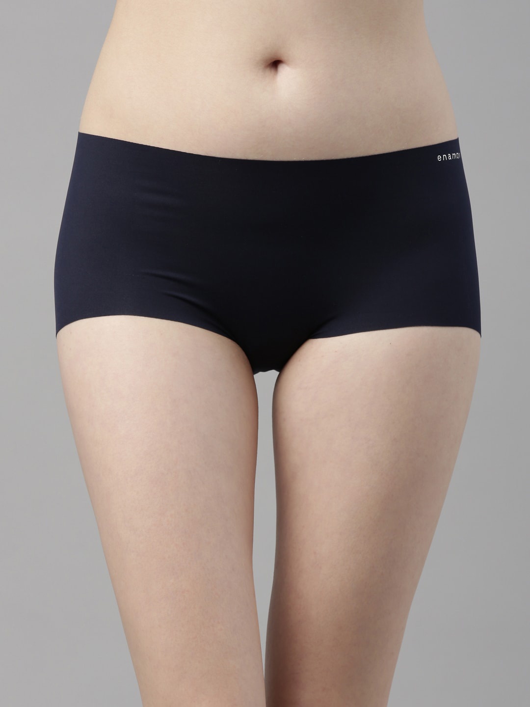 

Enamor Women Navy Blue Solid Boy Shorts PS01