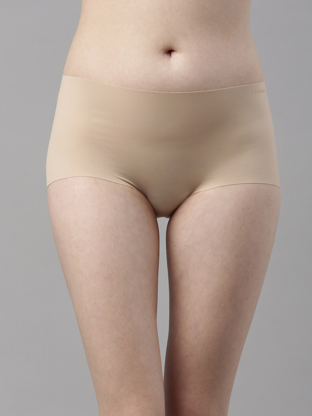 

Enamor Women Beige Solid Seamless Boy Shorts