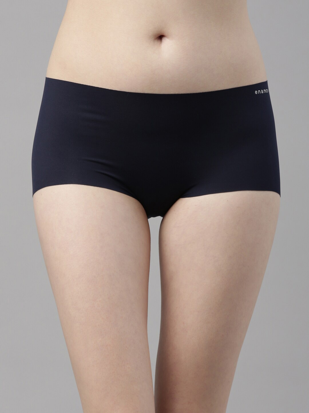 

Enamor Women Navy Blue Solid Seamless Boy Shorts PS01
