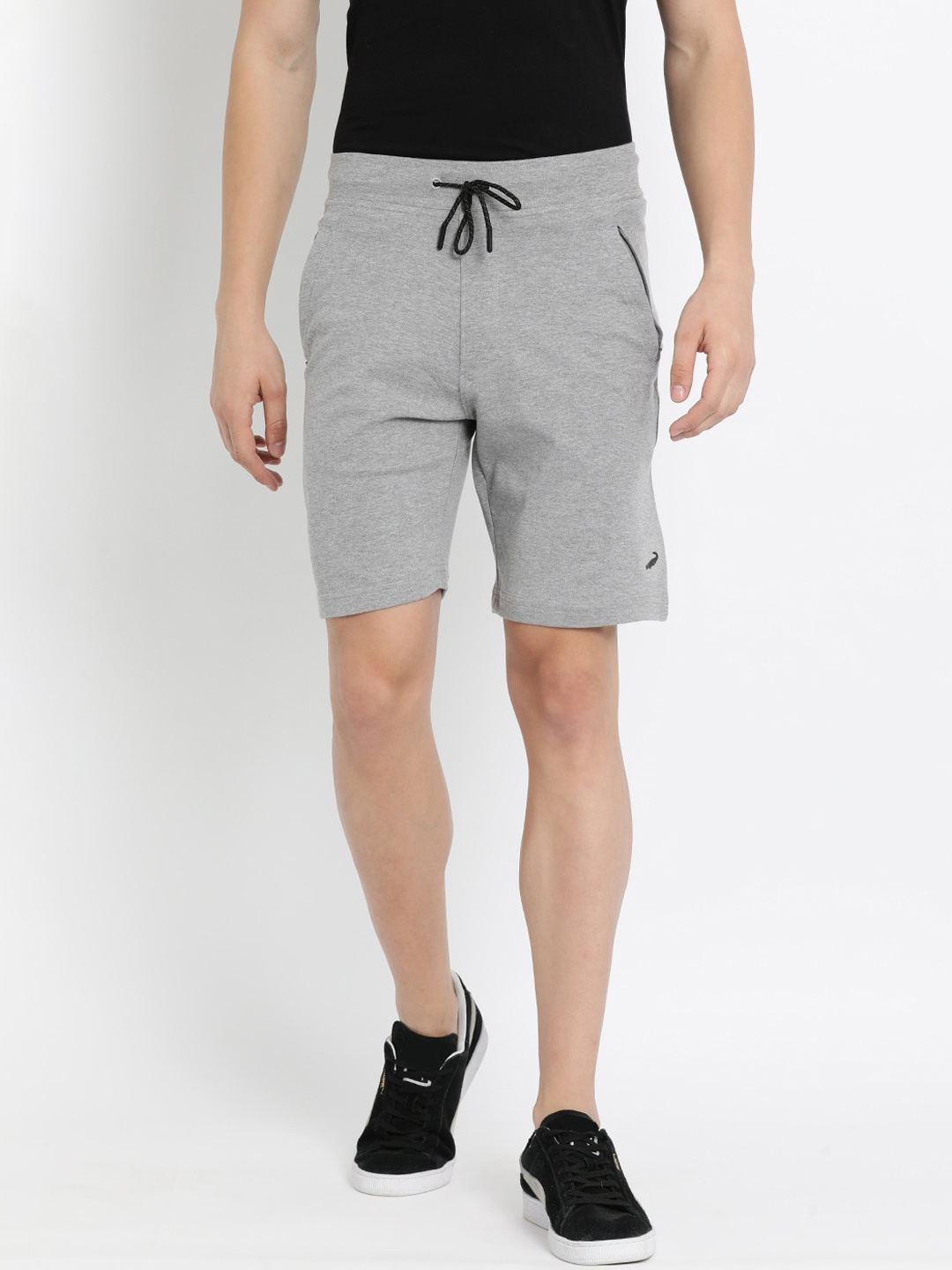 

Crocodile Men Grey Slim Fit Outdoor Sports Shorts