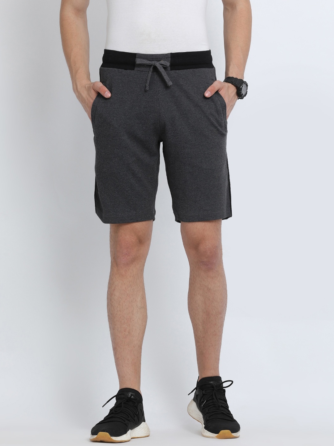Crocodile Men Charcoal Slim Fit Outdoor Sports Shorts