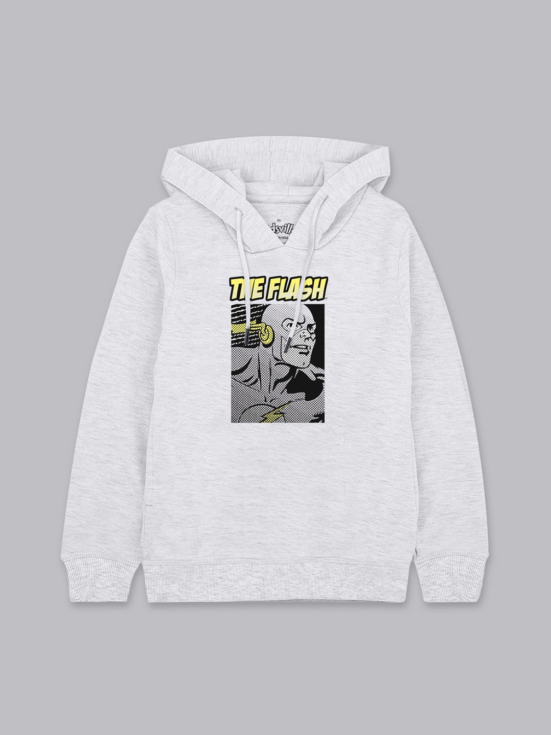 

Kids Ville Boys Grey Flash Printed Hooded Sweatshirt