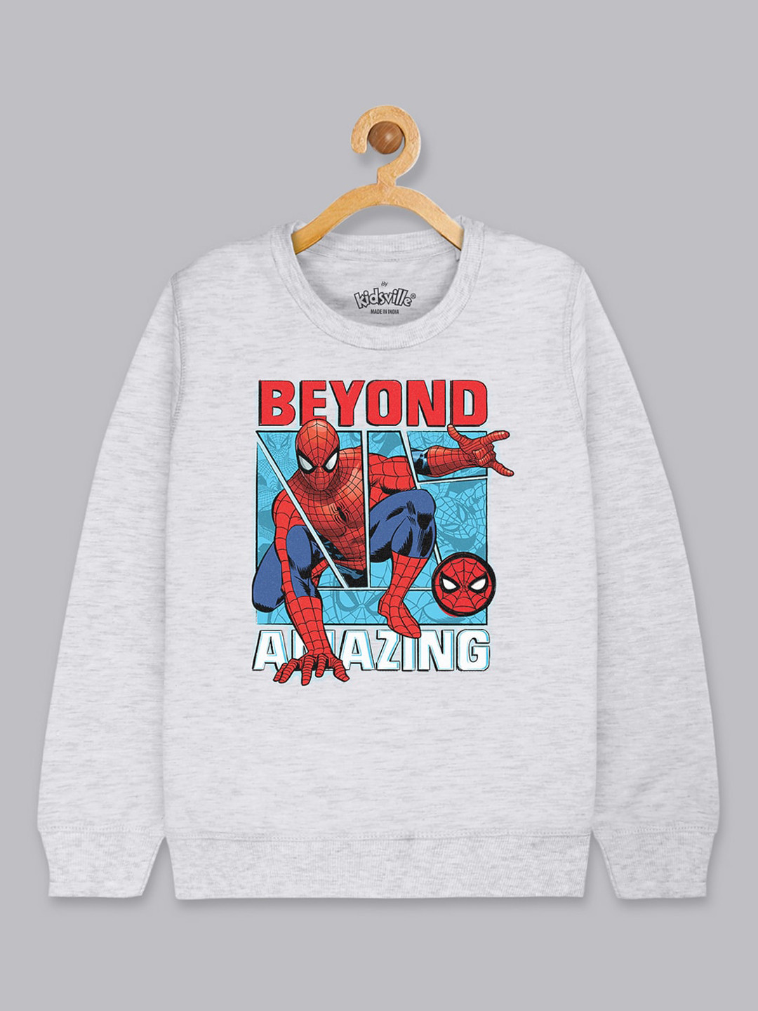 

Kids Ville Boys Grey Spiderman Printed Sweatshirt