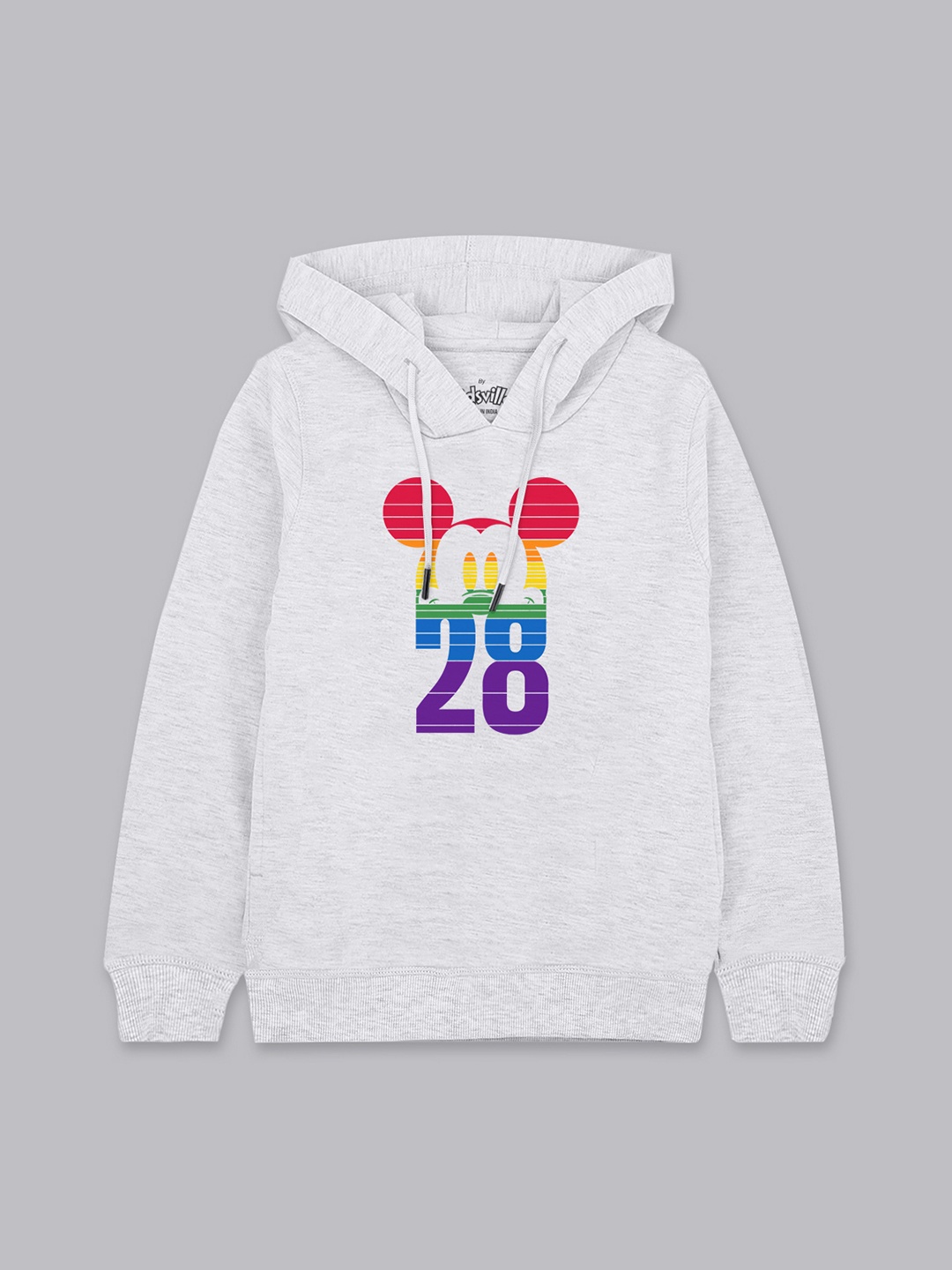 

Kids Ville Mickey & Friends Boys Grey Printed Hooded Sweatshirt