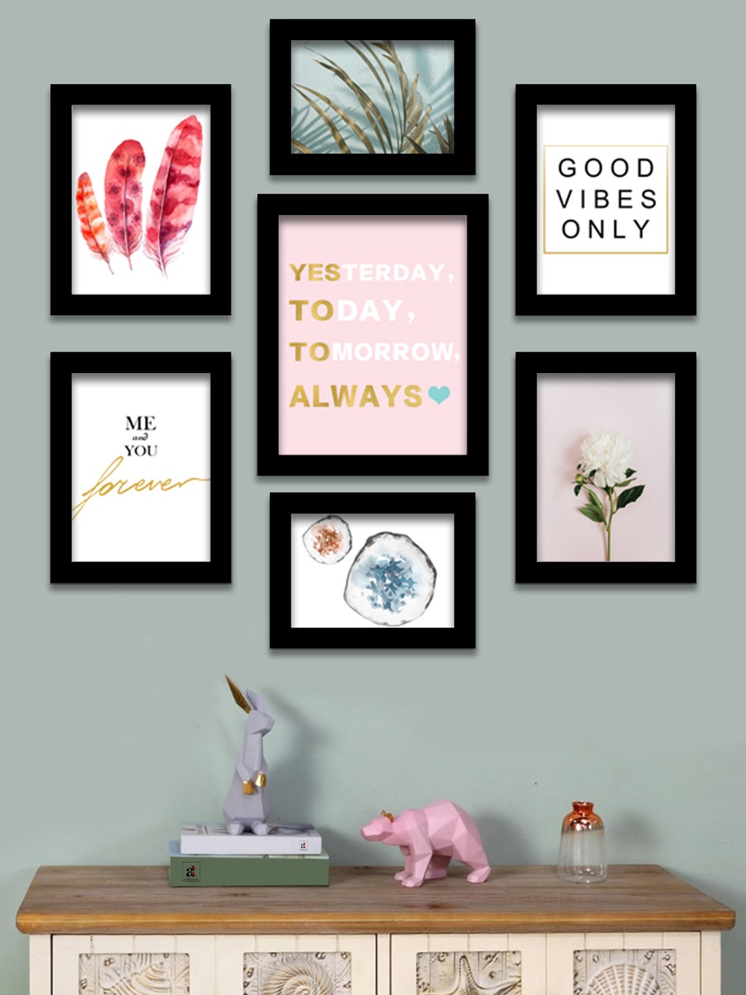 

Art Street Set Of 7 Black & White Individual Wall Art