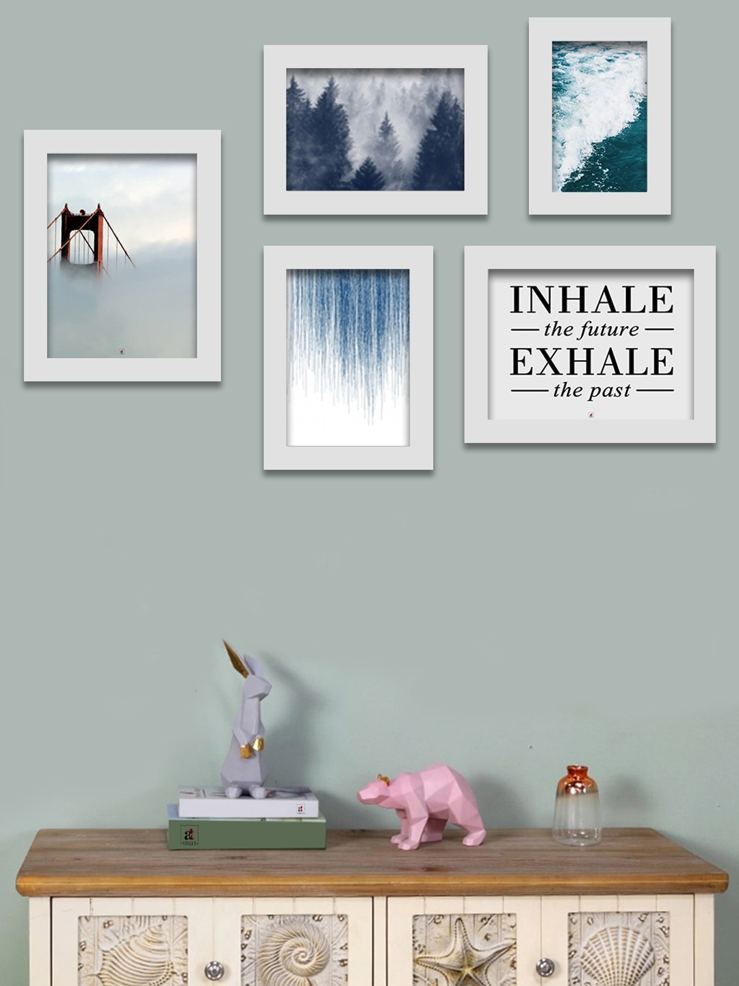 

Art Street Grey Set of 5 Individual Wall Art for Home