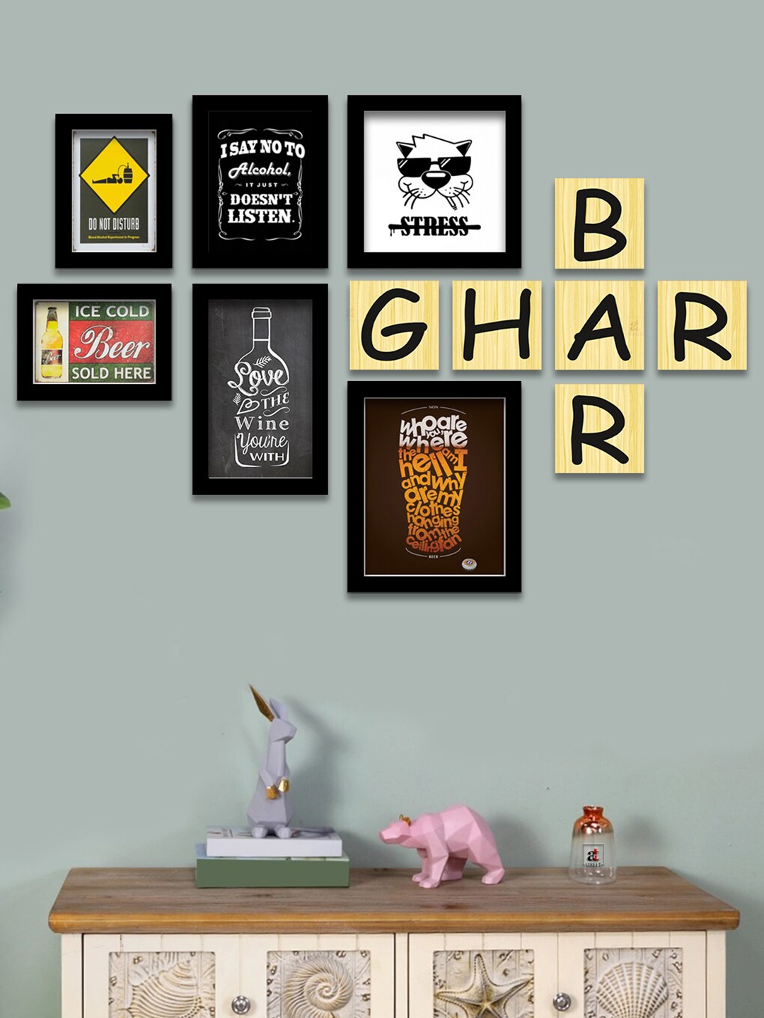 

Art Street Set Of 6 Black & White Individual Wall Art