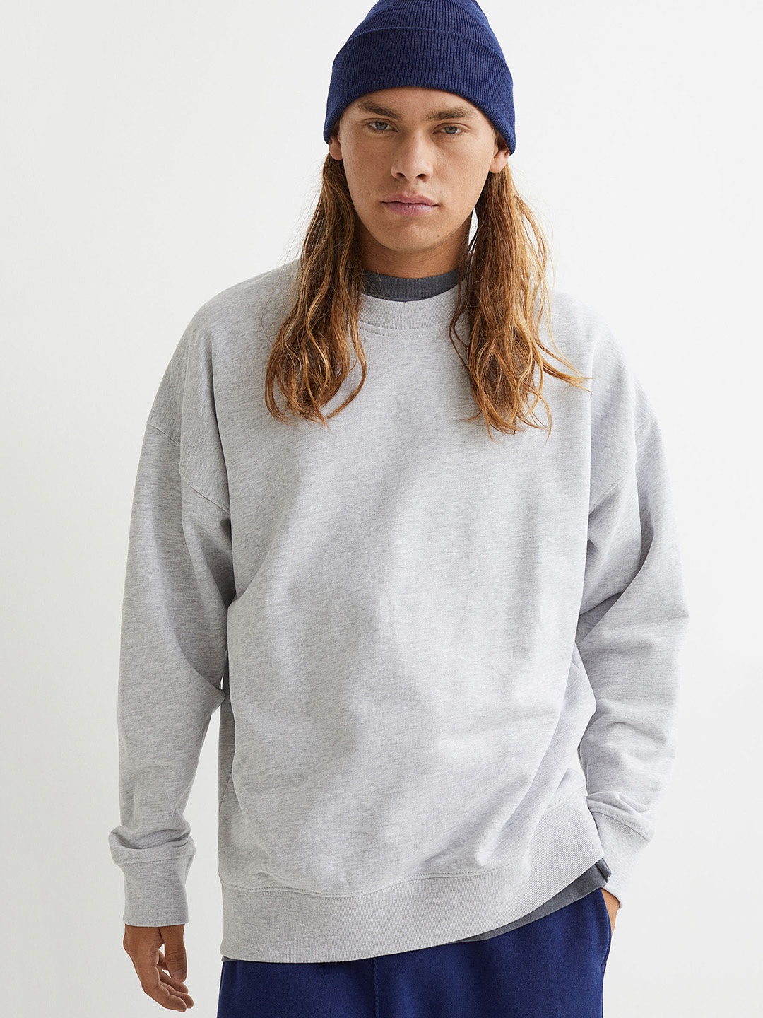 

H&M Men Grey Cotton Sweatshirt
