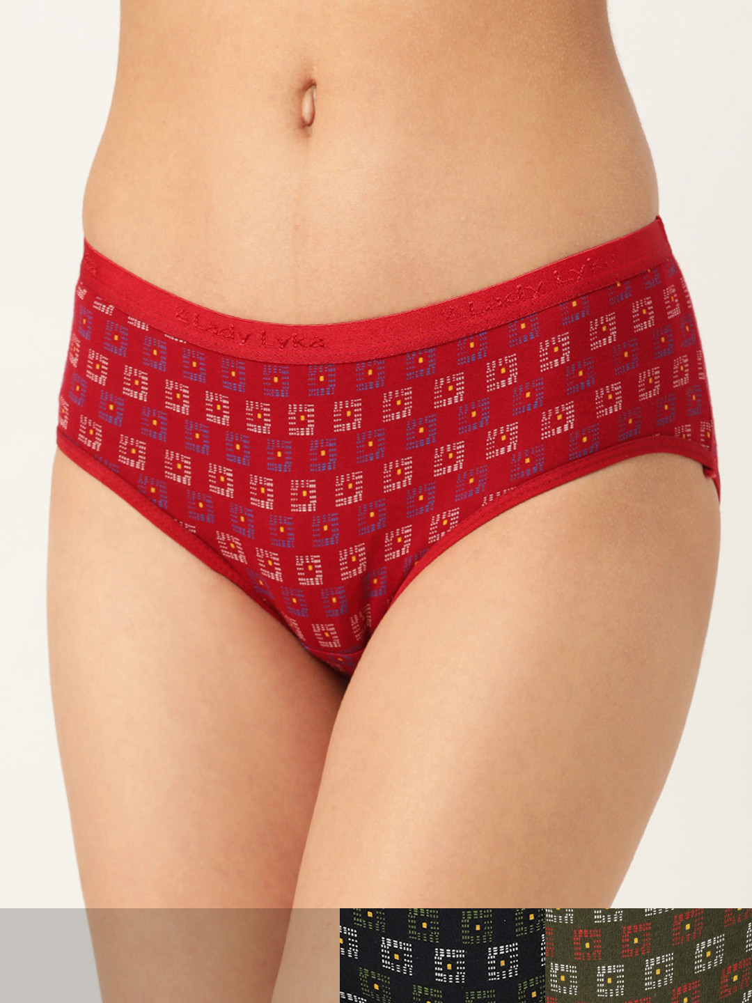 

Lady Lyka Women Pack of 3 Cotton Hipster Panties - LADY-TOUCH-2NU, Blue