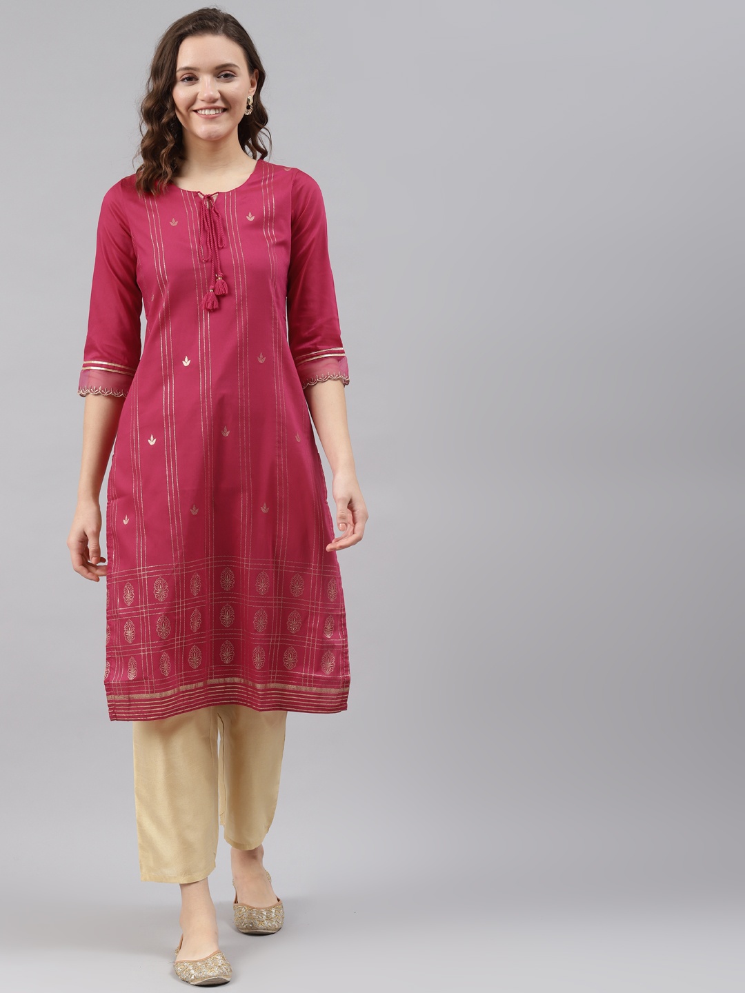 

Rangriti Women Fuchsia Pink Kurta