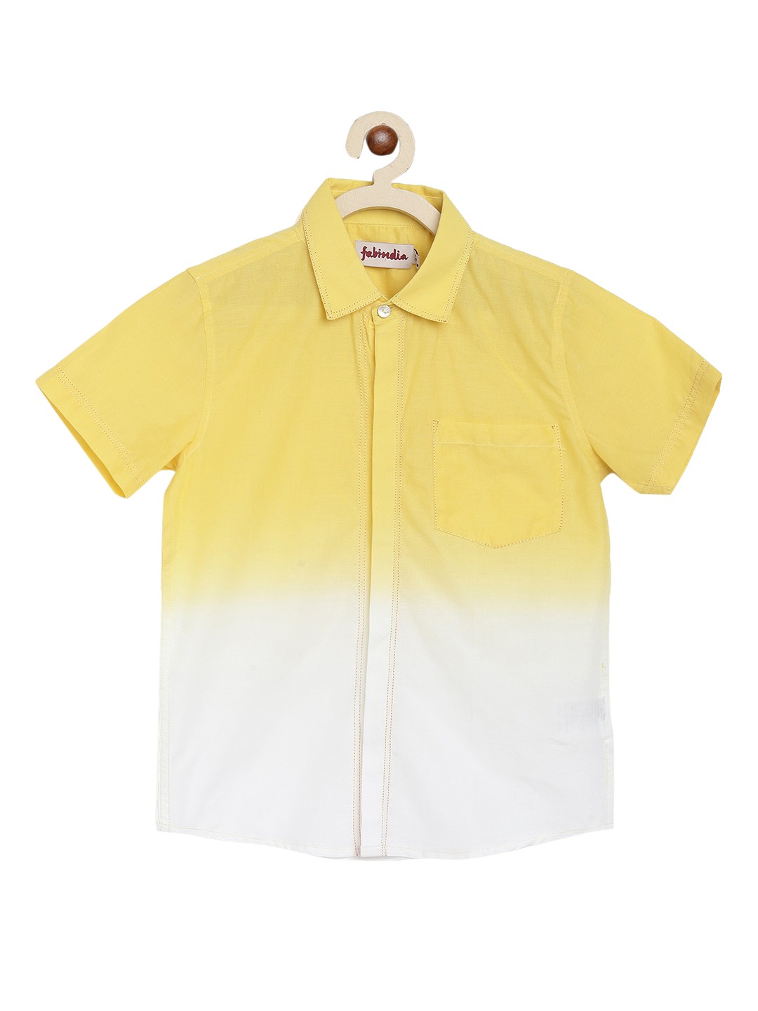 

Fabindia Boys Yellow Opaque Casual Shirt