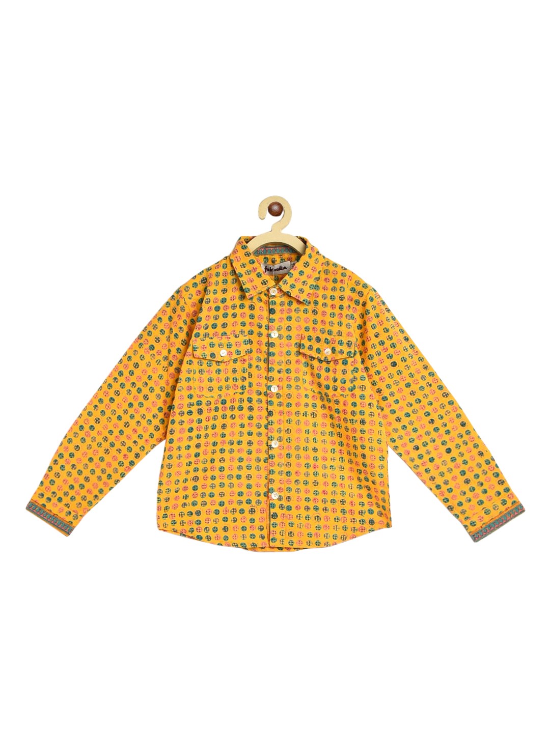 

Fabindia Boys Yellow Opaque Printed Casual Shirt