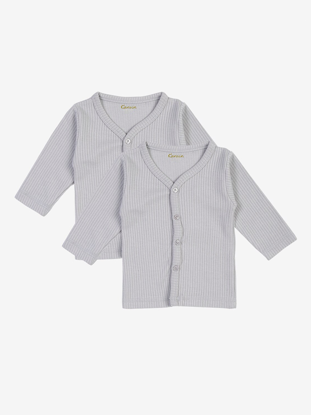 

Kanvin Boys Pack Of 2 Grey Ribbed Thermal Tops