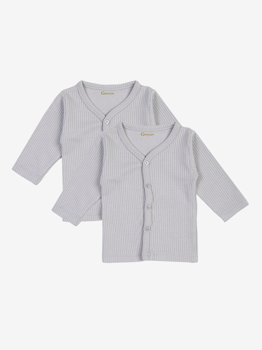 

Kanvin Boys Pack Of 2 Grey Ribbed Thermal Tops