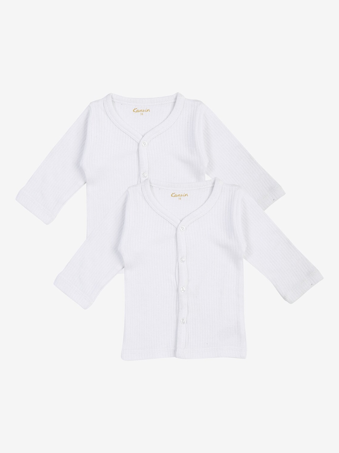 

Kanvin Boys Pack Of 2 White Ribbed Thermal Tops