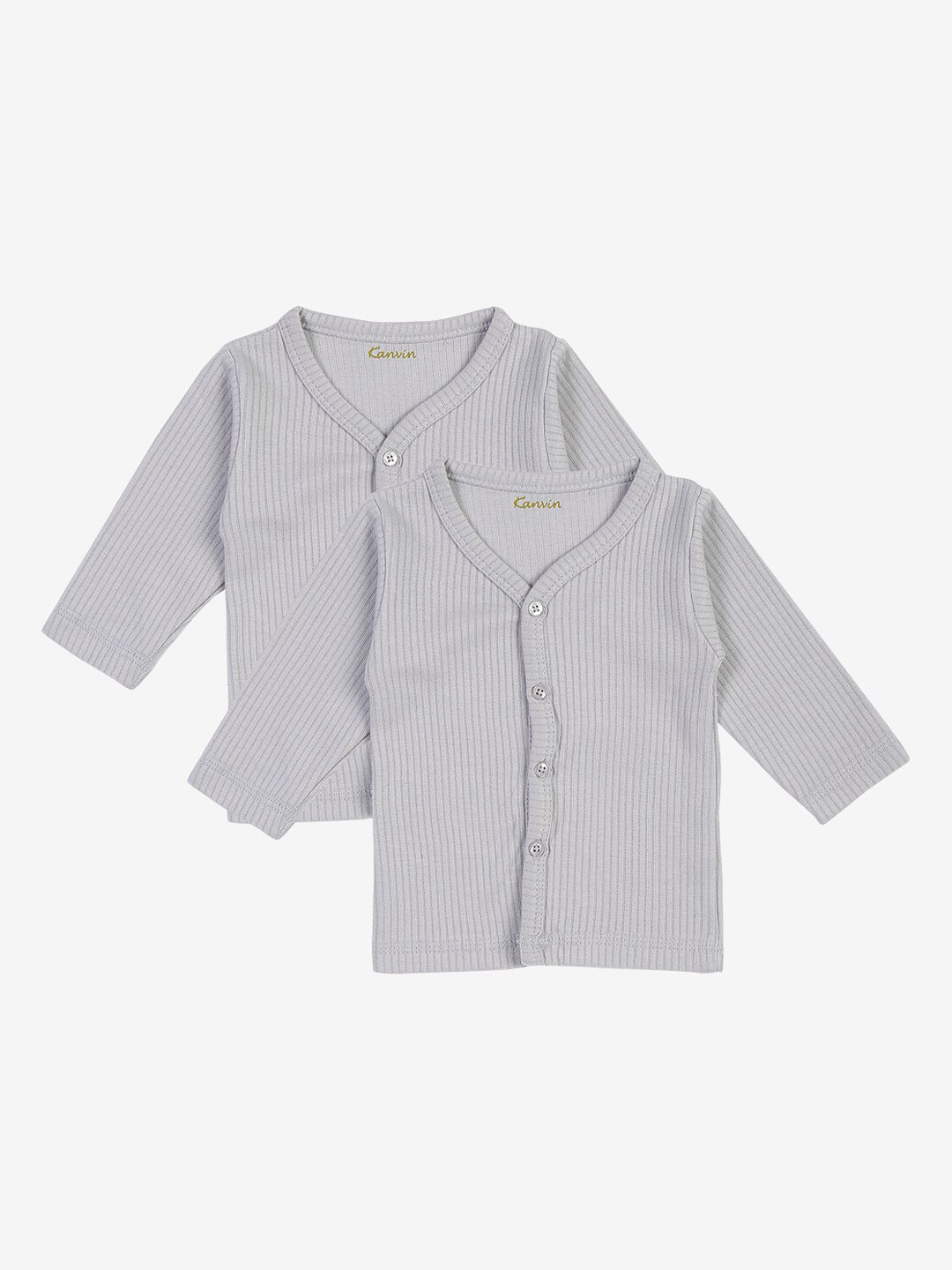 

Kanvin Pack Of 2 Boys Grey Cotton Long Sleeves Thermal Top