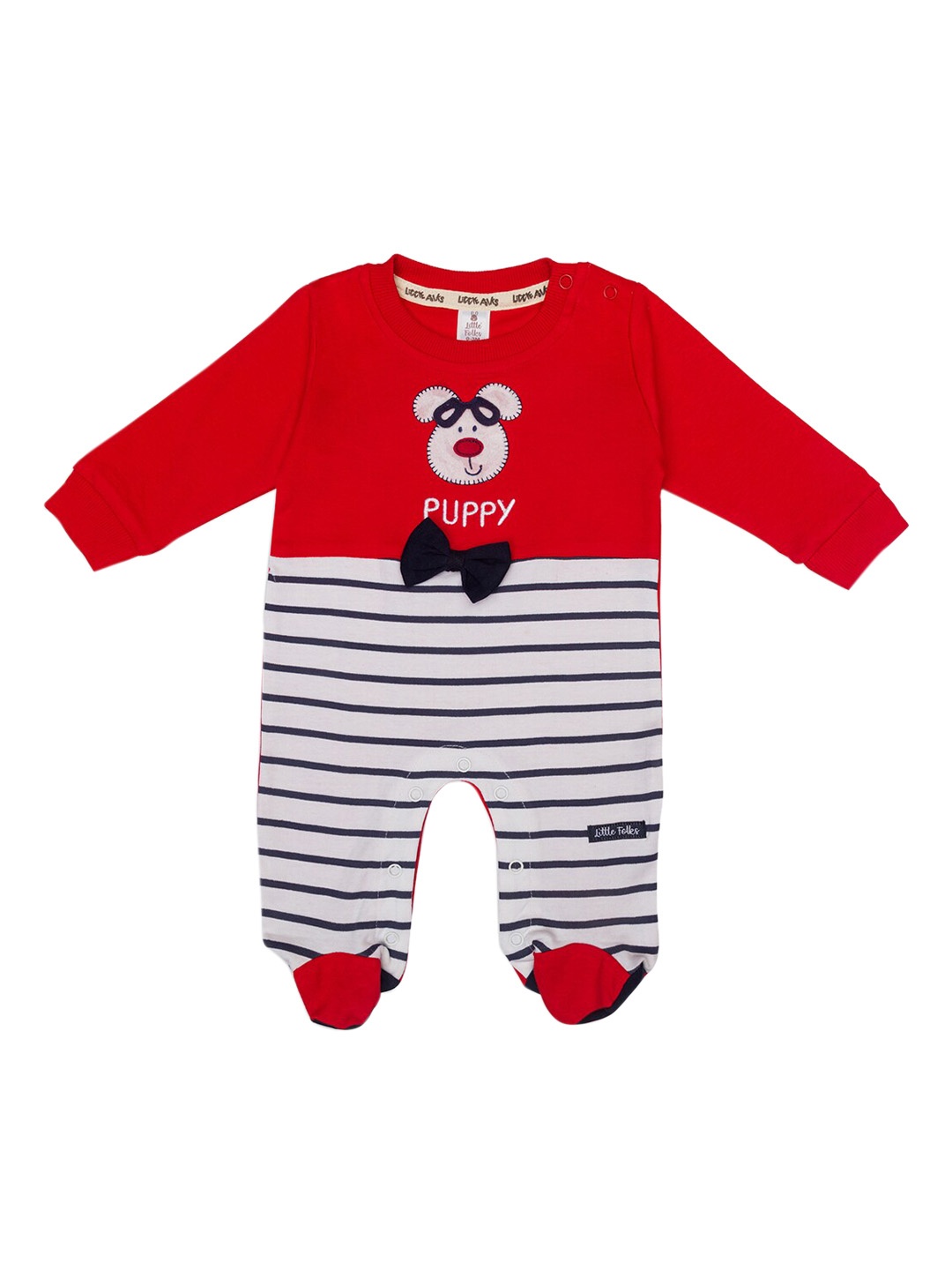 

Little Folks Kids Red Striped Romper