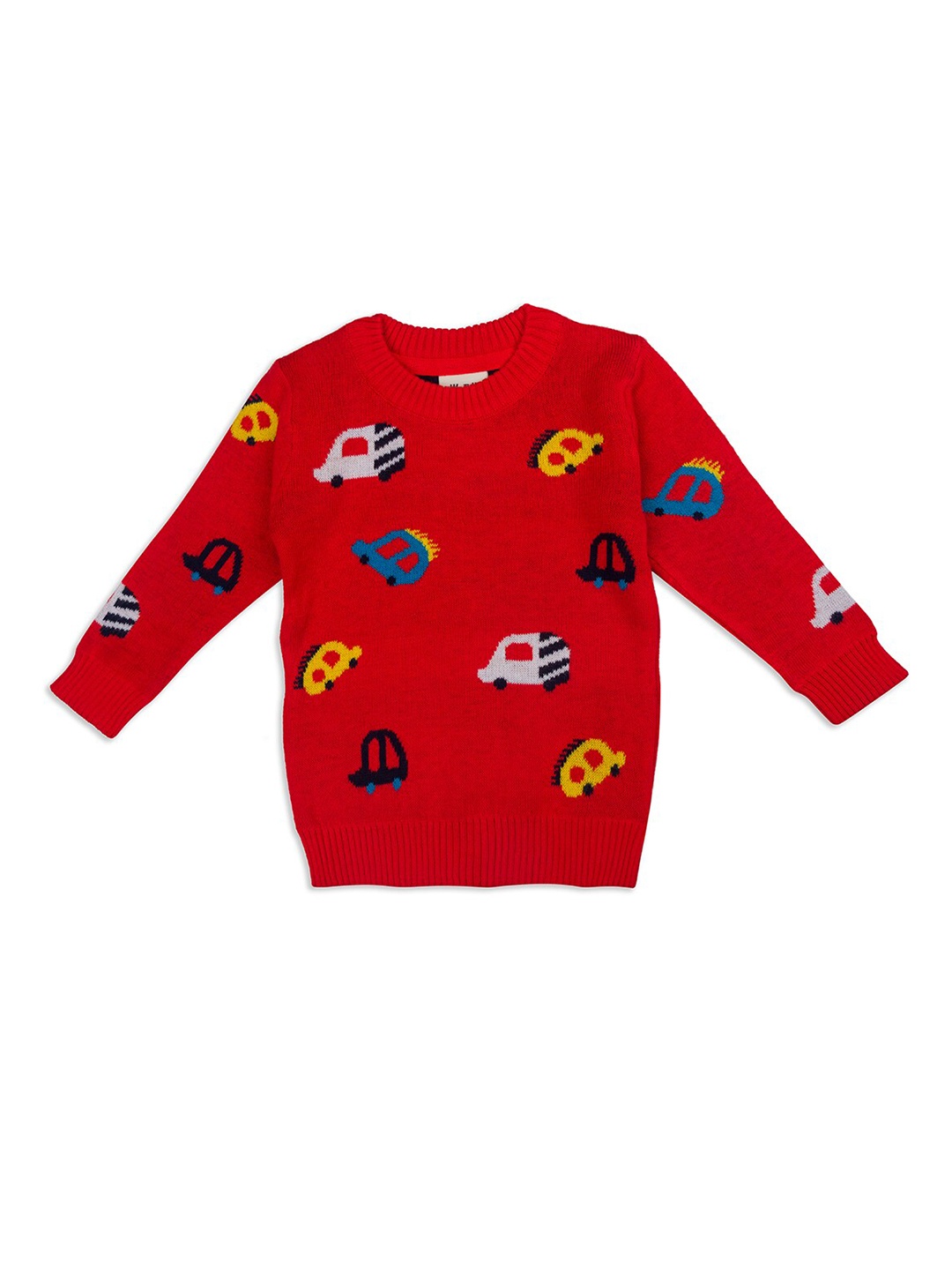 

Little Folks Unisex Kids Red & White Printed Pullover