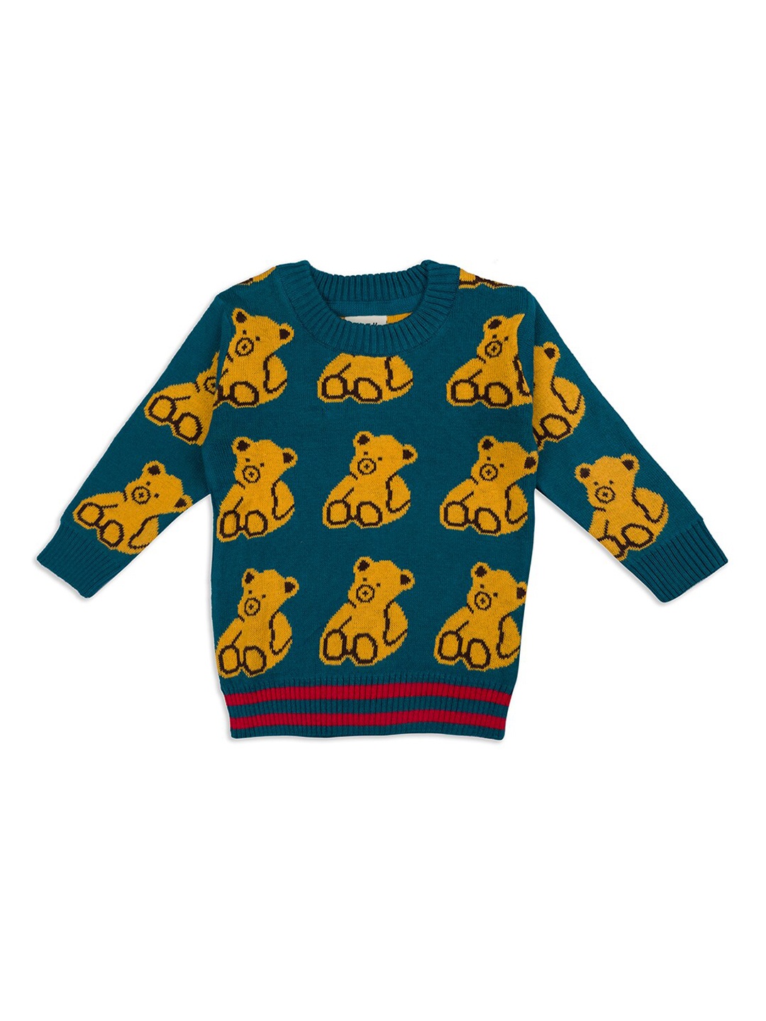 

Little Folks Unisex Kids Blue & Yellow Printed Pullover