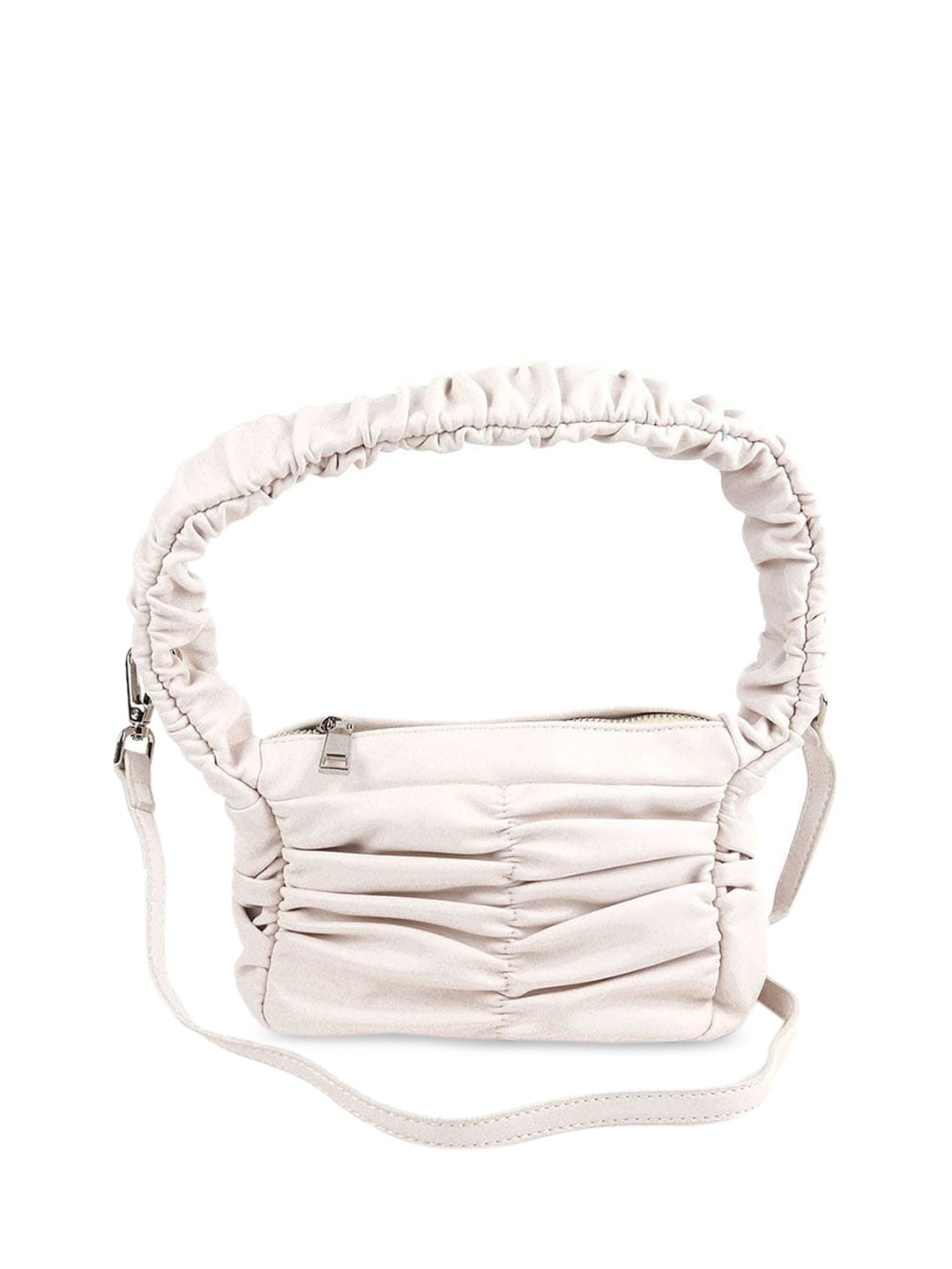 

ODETTE White Leather Structured Shoulder Bag
